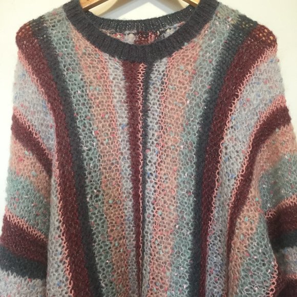 Crochet Lightweight Sweater Sweaters - VINTAGE OVERSIZED LIGHTWEIGHT SWEATER